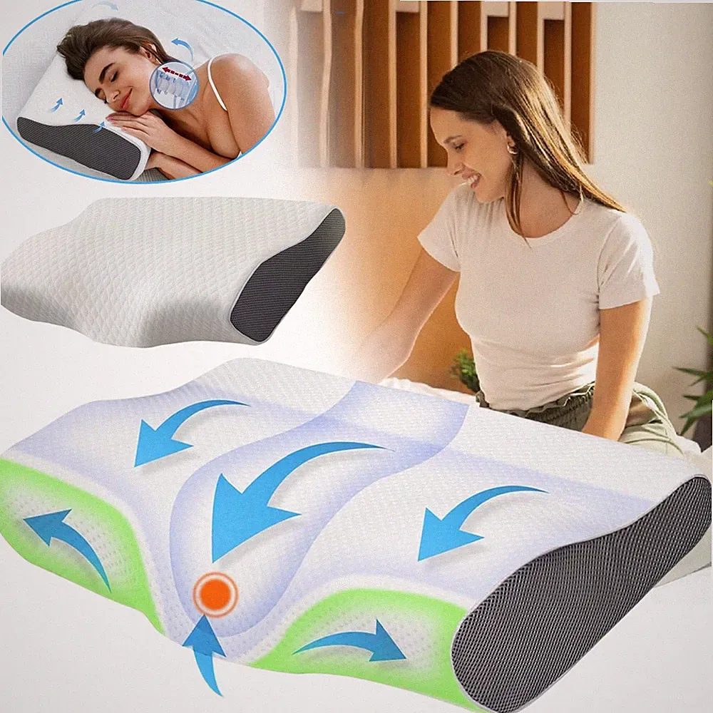 Memory Foam Nackenstützkissen Seitenschläferkissen Nackenkissen Schlafkissen DHL