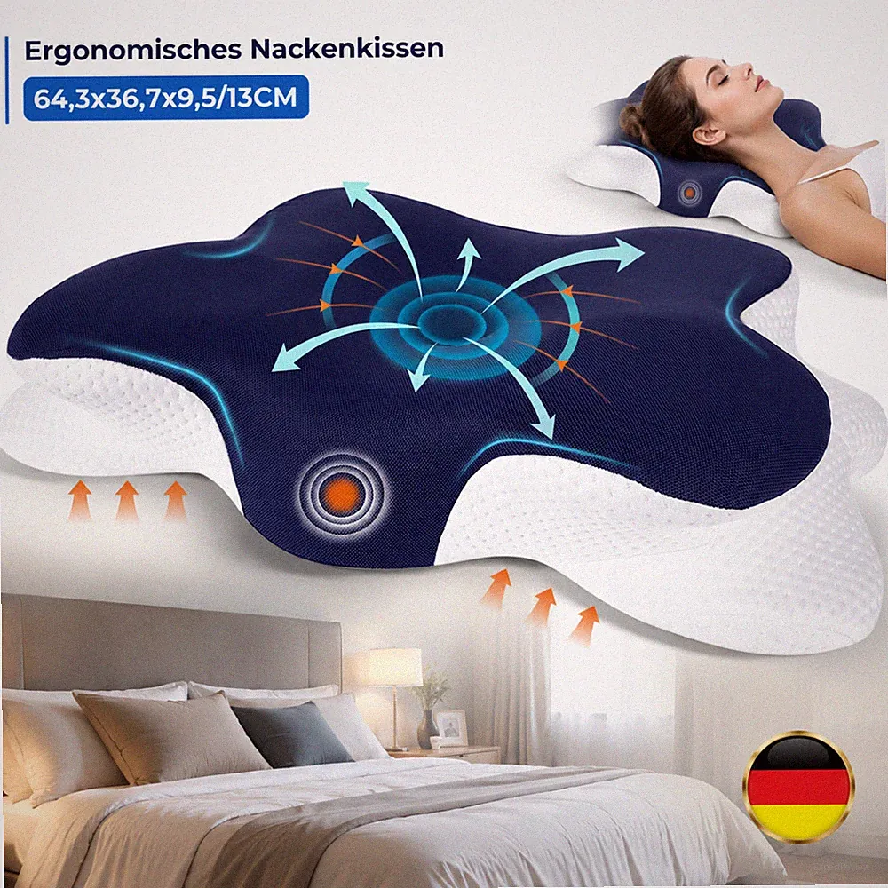 Memory Foam Schlafkissen Nackenkissen Kopfkissen Ergonomisch Für Bauchschläfer