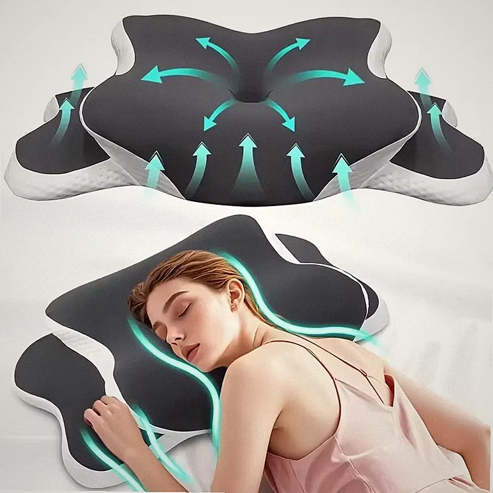 Memory Foam Schlafkissen orthopädisch gegen Nackenschmerzen für Seitenschläfer