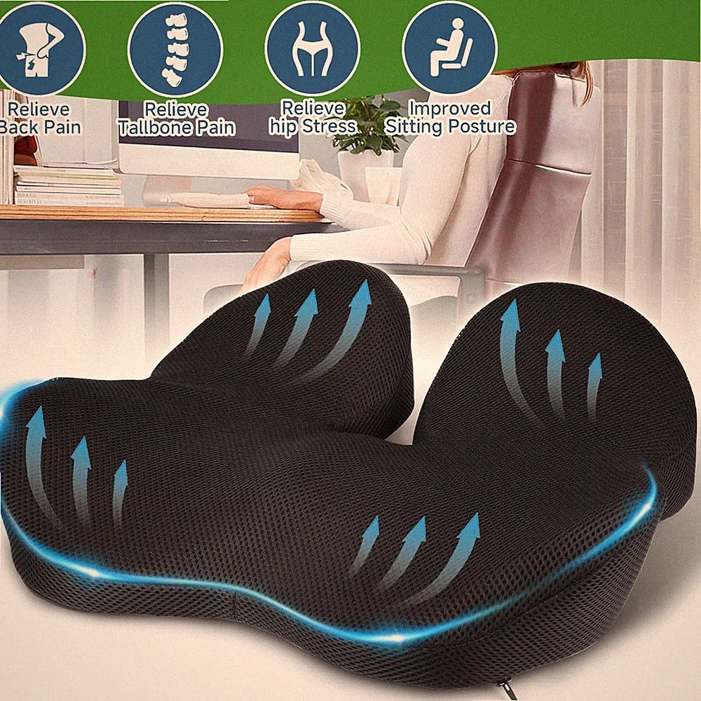 Memory Foam Sitzkissen Hämorrhoiden Stuhlkissen Bürostuhl Coccyx Steißbeinkissen