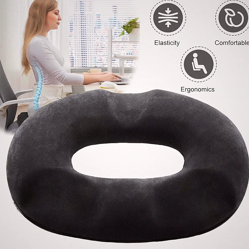 Memory Foam Sitzkissen Orthopädisch Donut Kissen Steißbeinkissen Ringsitzkissen