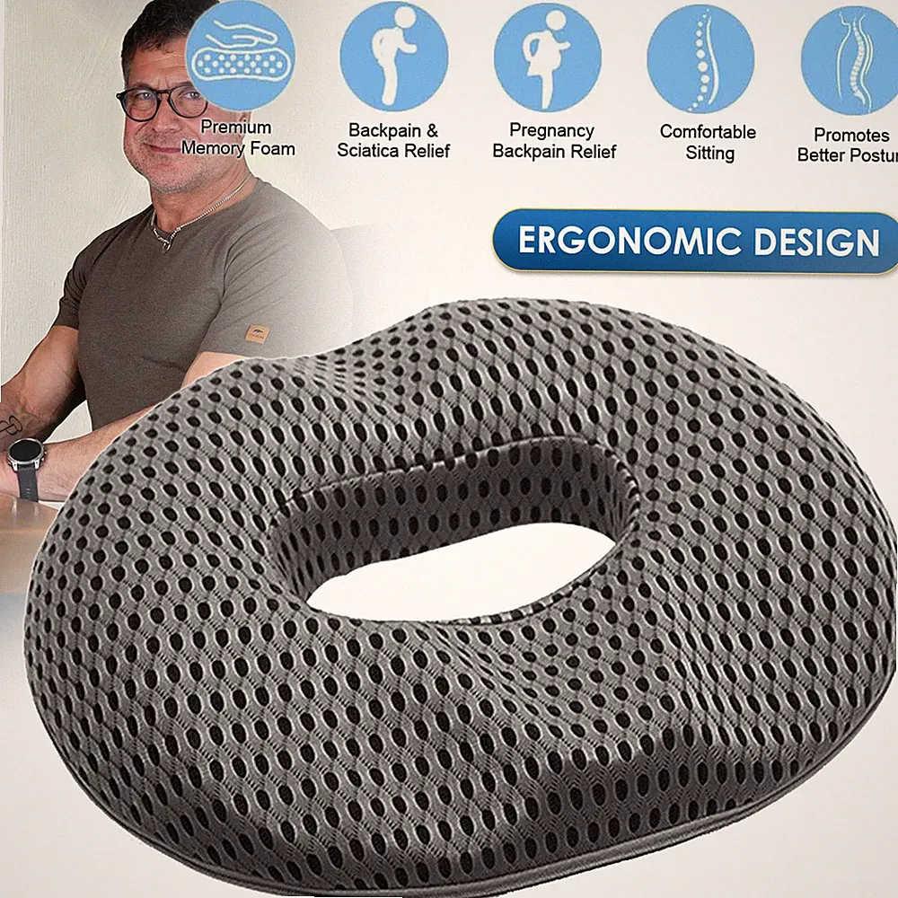 Memory Foam Sitzkissen Orthopädische Stuhlkissen für Bürostuhl Rollstuhl Kissen