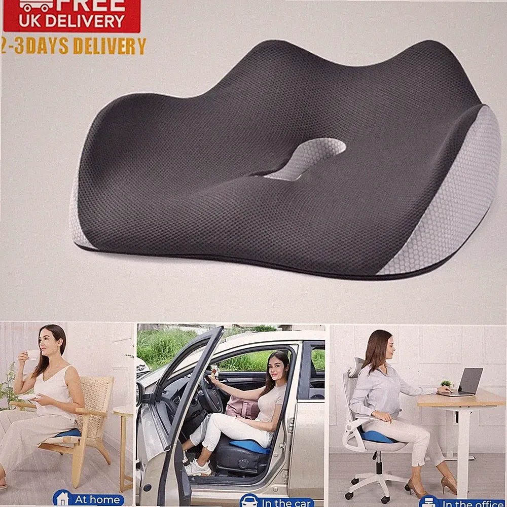 Memory Foam Sitzkissen Orthopädisches Steißbeinkissen Stuhlkissen Sitzerhöhung