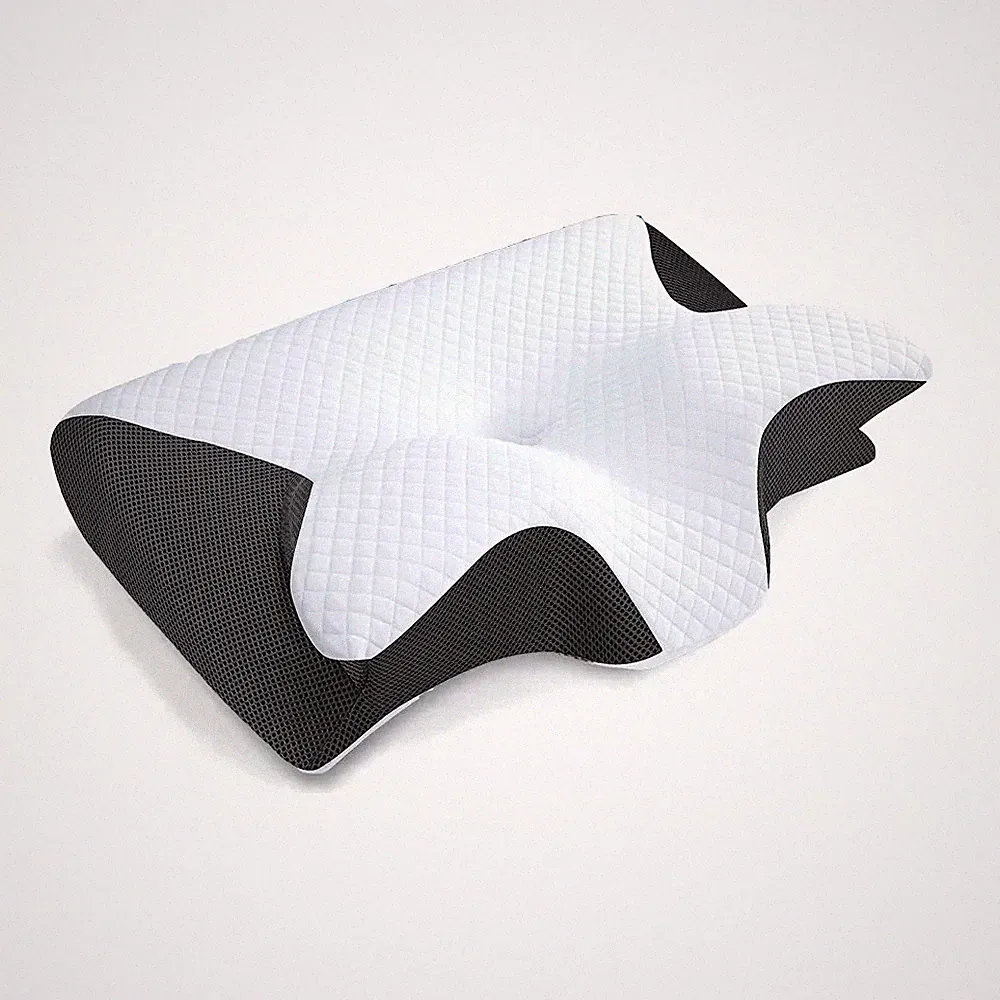 Memory-Schaum Halskissen 2-in-1 Orthopädisch Ergonomisch Nackenkissen Stützkisse