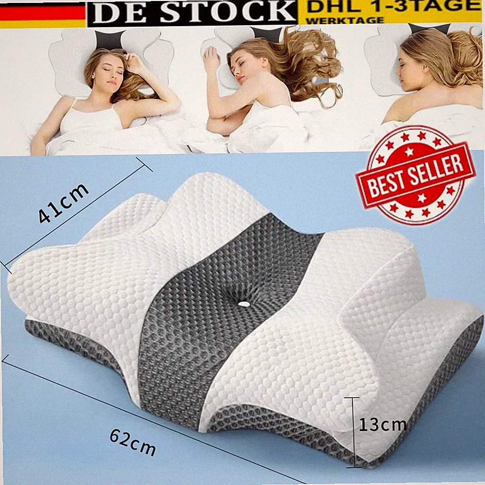 Memory Schaum Memory Foam Kissen Reisekissen Nackenstütze Atmungsaktiv Waschbar