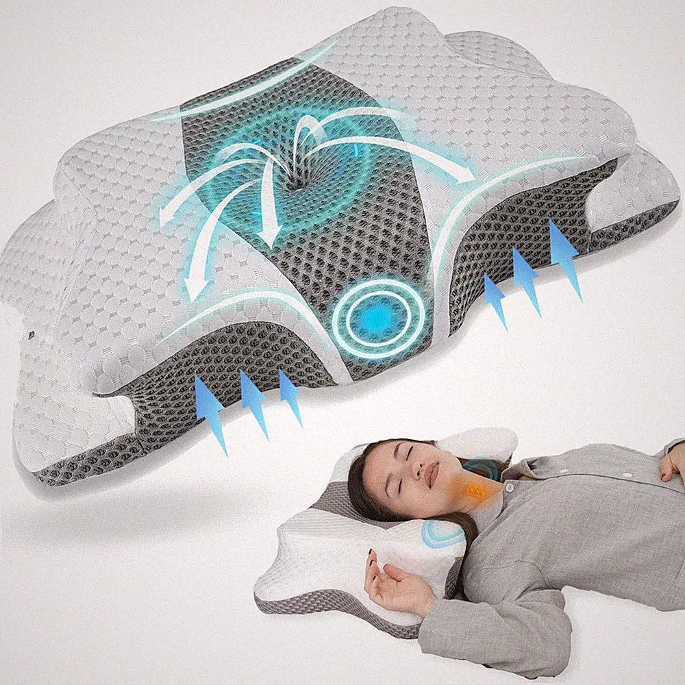 Memory Schaum Memory Foam Kissen Reisekissen Nackenstütze Ergonomisches Waschbar
