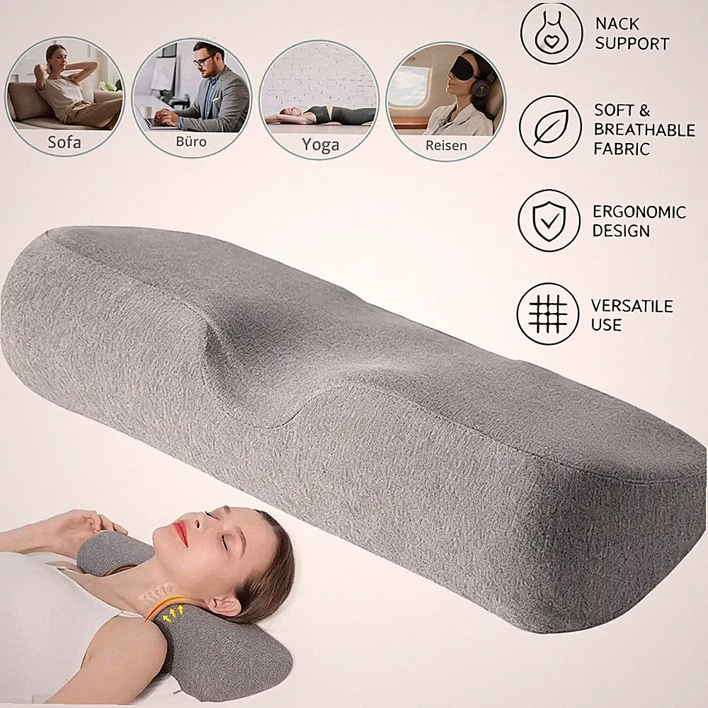 Memory-Schaum Nackenkissen Nackenrolle Reisekissen Orthopädisches Nackenkissen