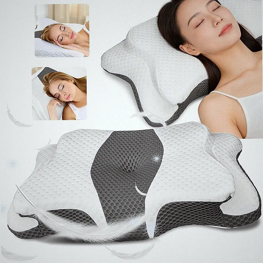 Memory Schaum Schlafkissen Reisekissen Ergonomisches Orthopädisches Atmungsaktiv