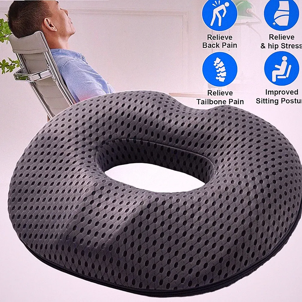 Memory Schaum Sitzkissen Orthopädisches Steißbeinkissen Weich Donut Stuhlkissen