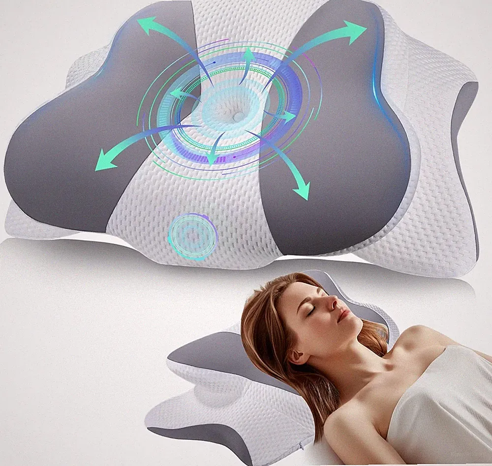Nacken Memory Foam Kopfkissen Ergonomisch für Bauch, Rücken und Seitenschläfer