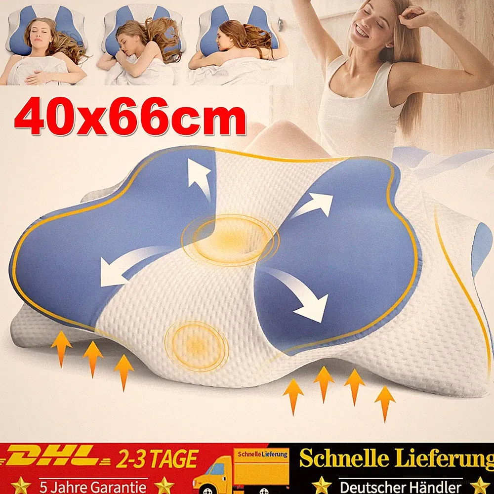 Nacken Therapiekissen Memory Foam Kopfkissen Orthopädisch Ergonomisch Schmerzen