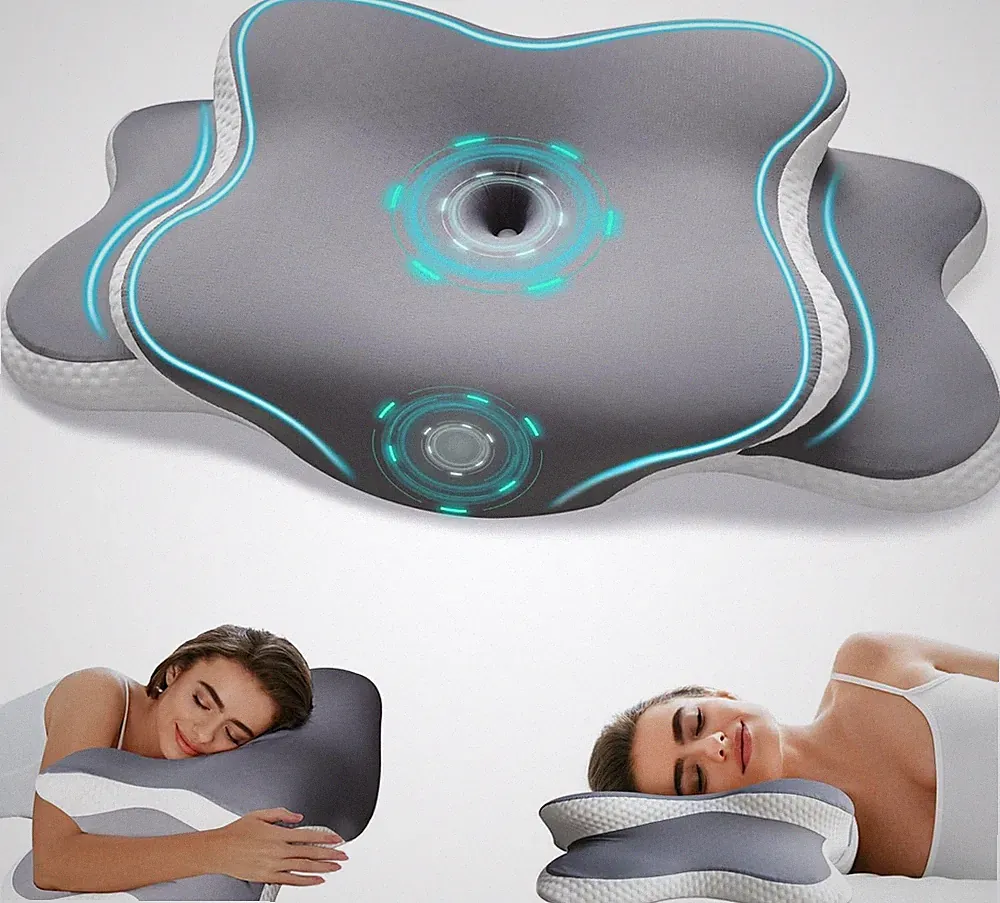 Nacken Therapiekissen Memory Schaum Anthrazit Orthopädisch Ergonomisch Schmerzen