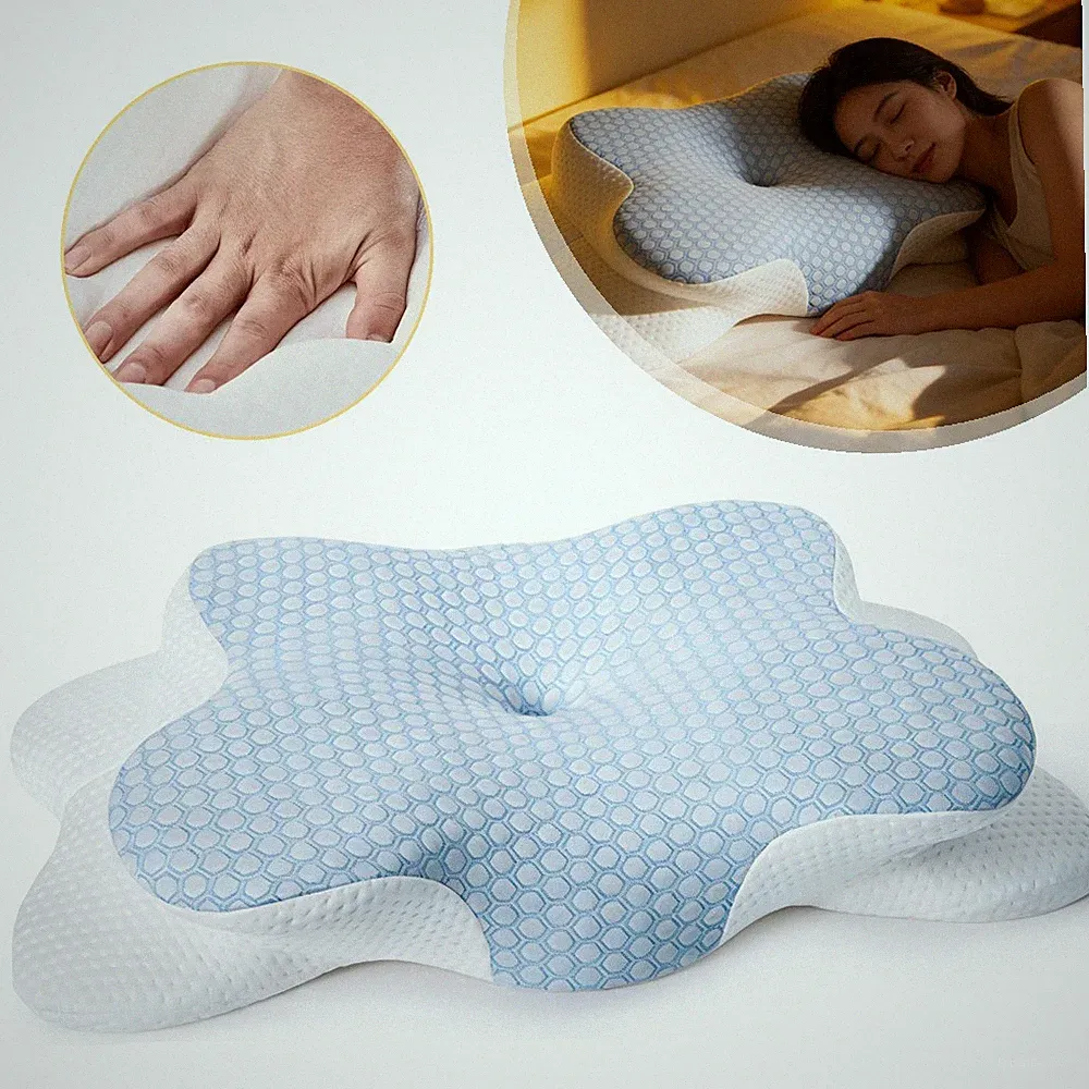 Nacken Therapiekissen Memory Schaum Kopfkissen Orthopädisch Seitenschläferkissen