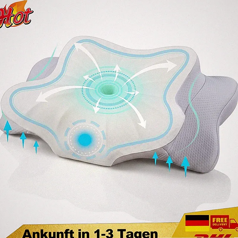 Nacken Therapiekissen Memory Schaum Orthopädisch Ergonomisch Schmerzen DE