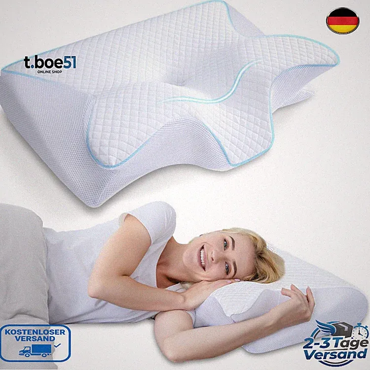 Nackenkissen 2 in 1 Memory Foam 60x40x14cm