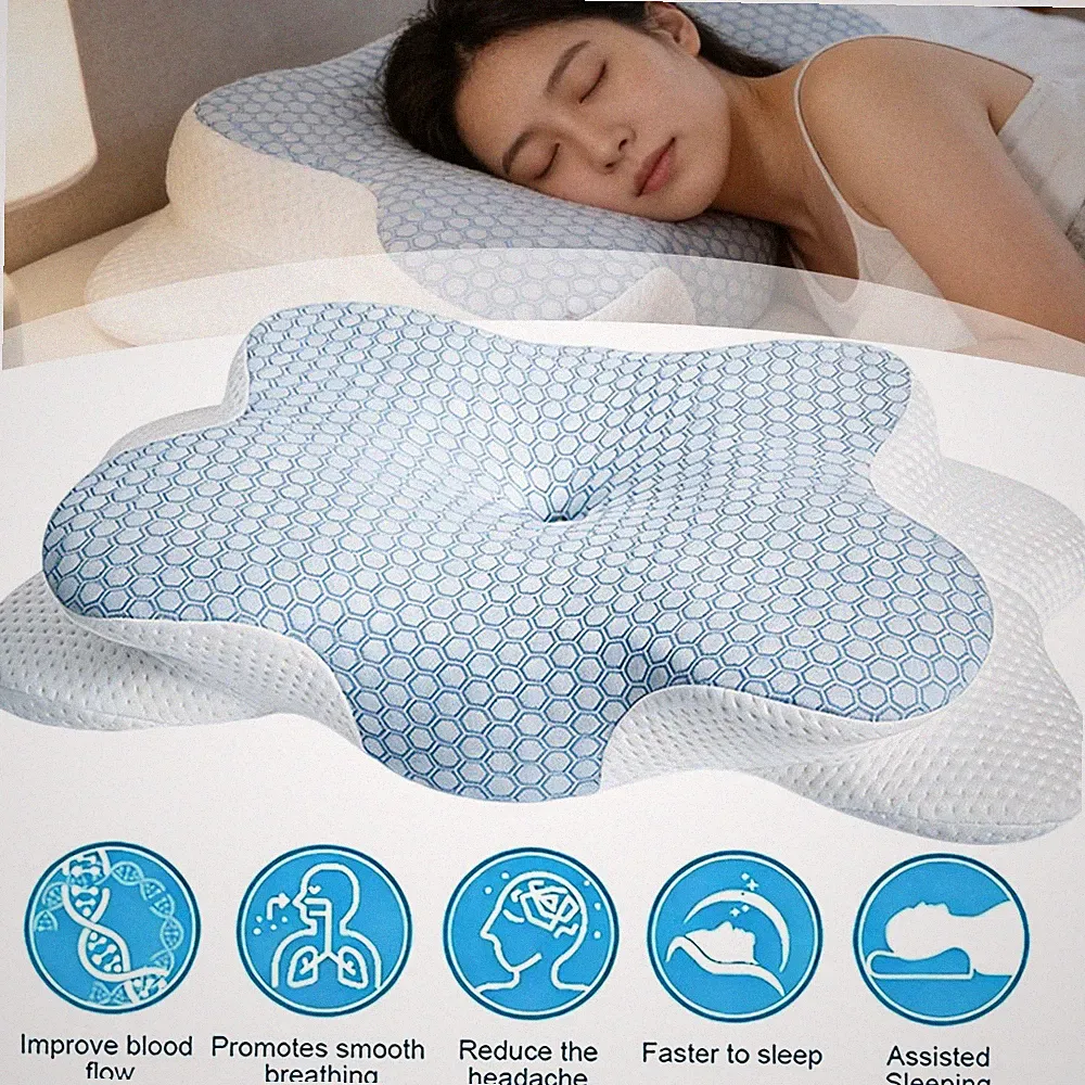 Nackenkissen Halswirbelkissen Seitenschläferkissen Memory Foam Kissen Bettkissen