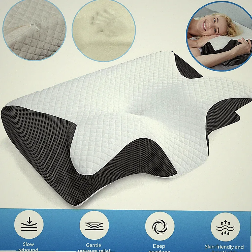 NackenKissen Kopfkissen Memory Foam Kissen Ergonomisches Orthopädisches Kissen