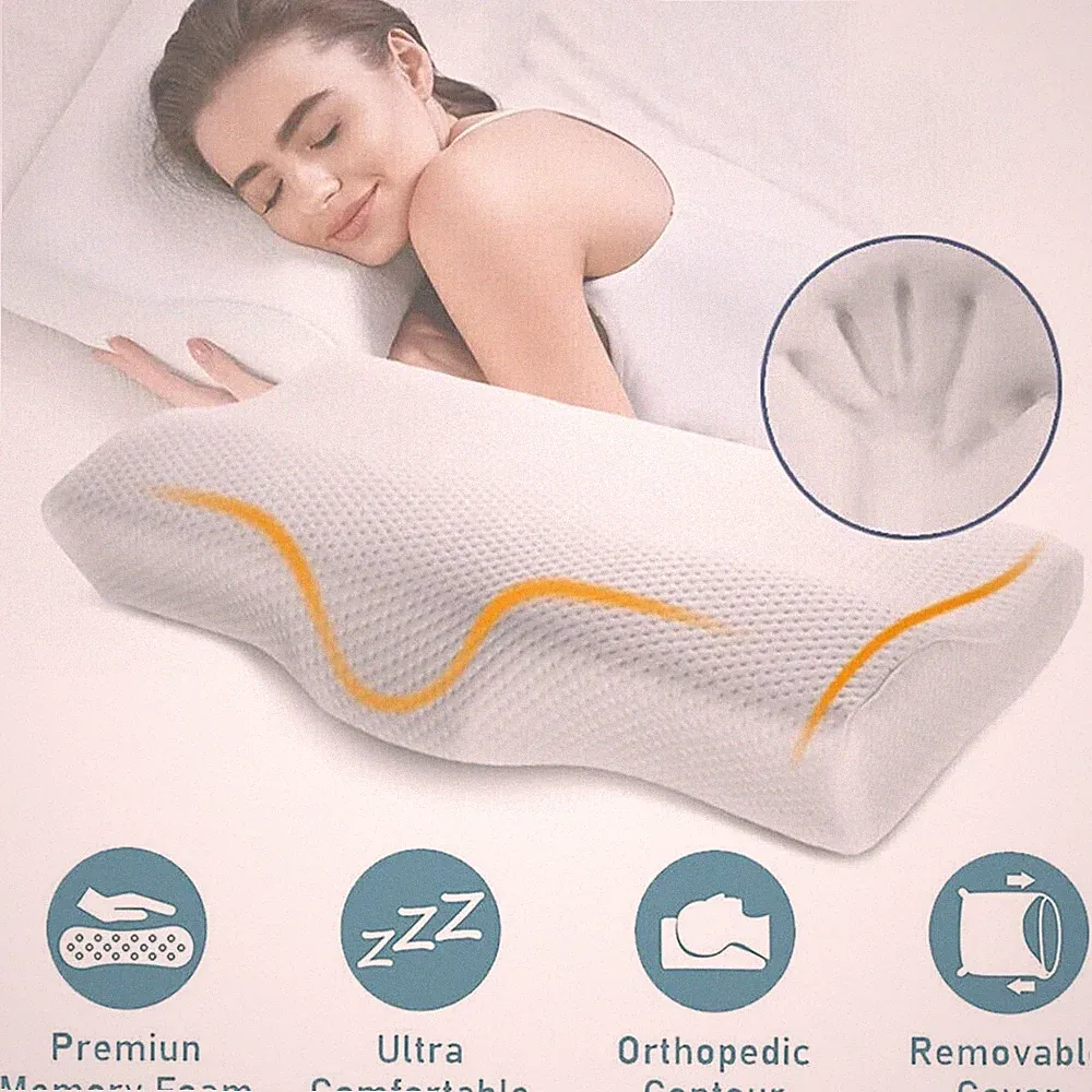 Nackenkissen Kopfkissen Memory Foam Kissen Kopfkissen Orthopädisches Kissen NEU