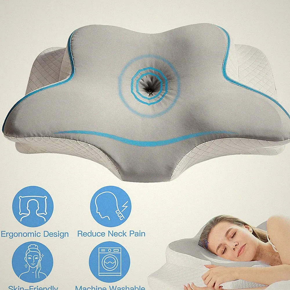 Nackenkissen Kopfkissen Memory Foam Kissen Schlafkissen für Seiten Bauchschläfer
