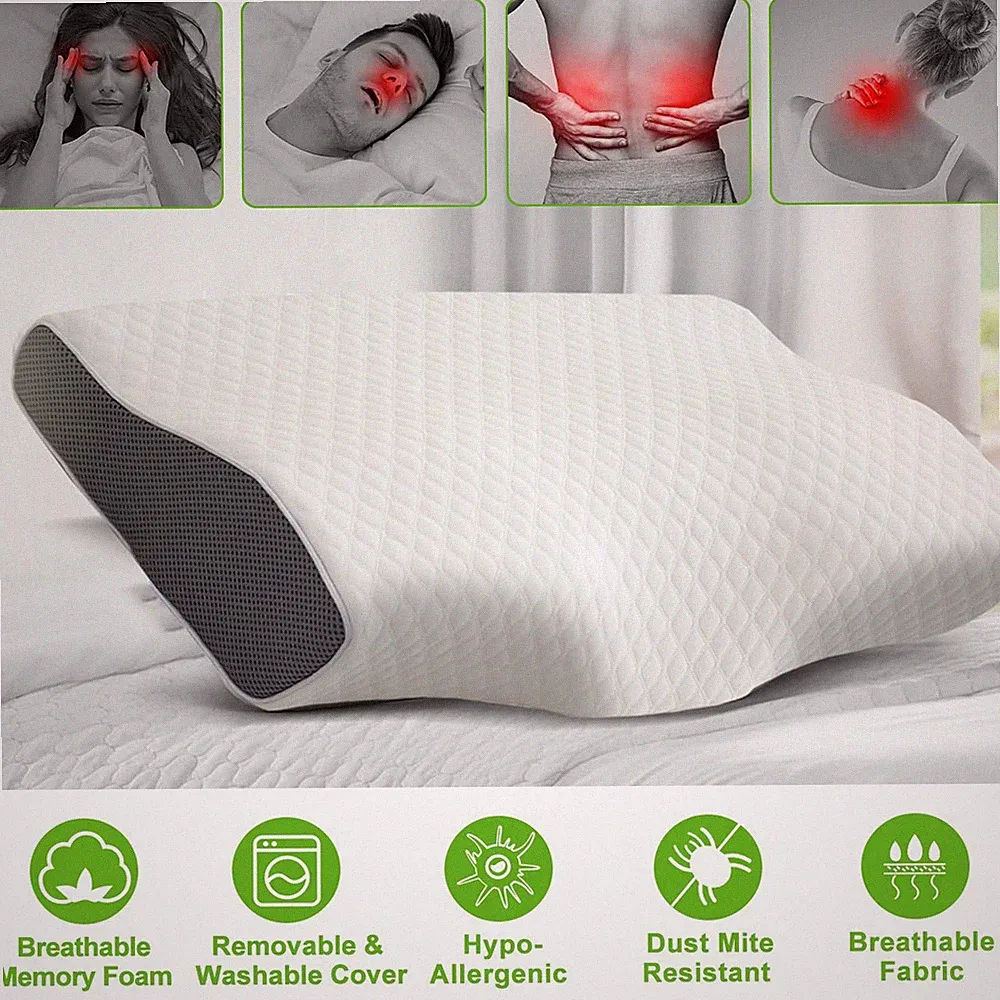 Nackenkissen Kopfkissen Orthopädisches KMemory Foam Kopfkissen Nackenschmerzen
