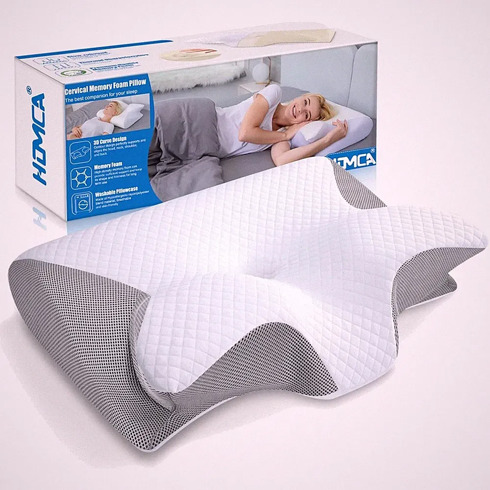 Nackenkissen Memory Foam ergonomisch Kopfkissen orthopädisch