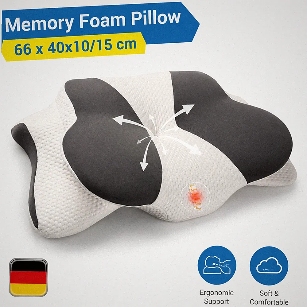 Nackenkissen Memory Foam Höhenverstellbar Orthopädisches Schlafkissen Kissen DE