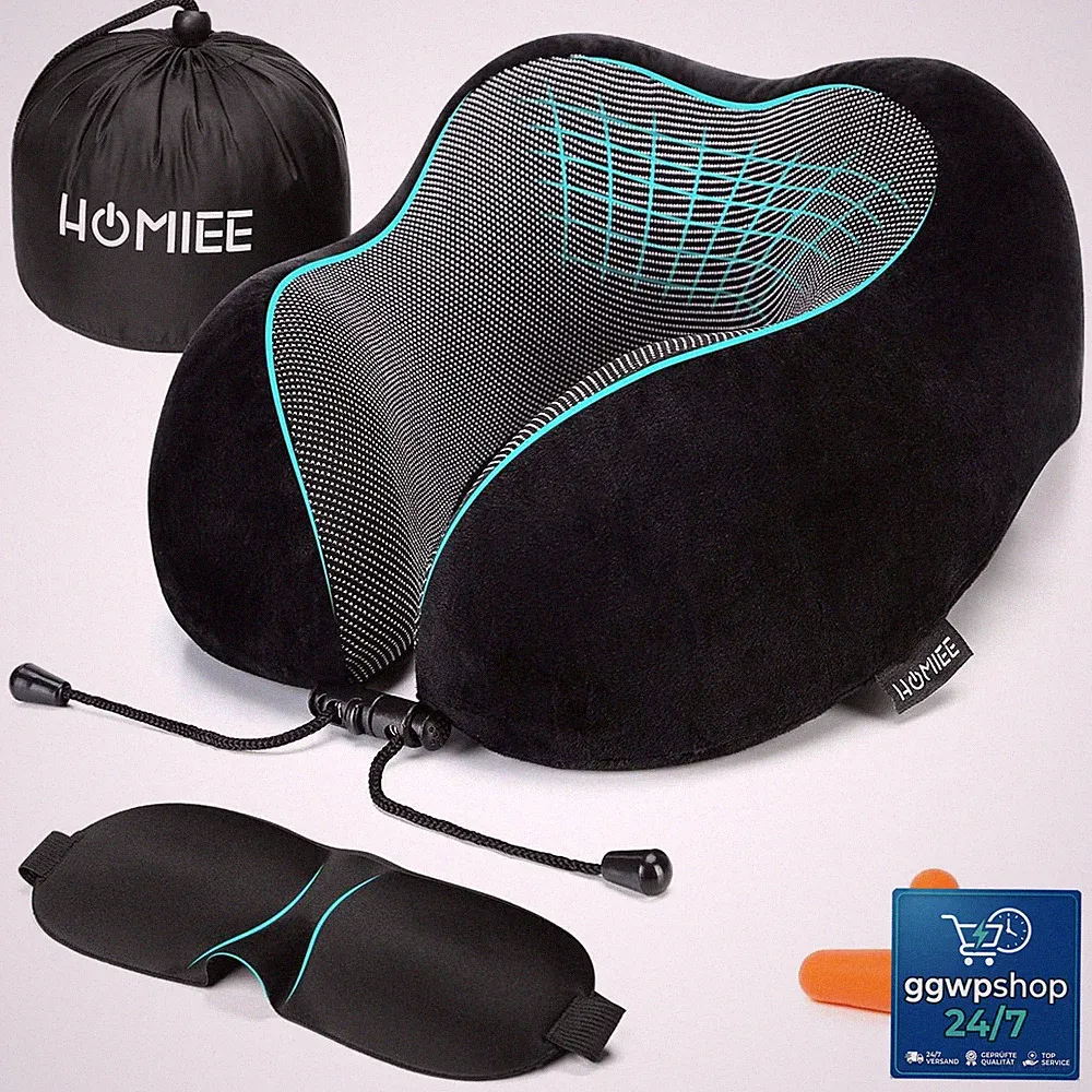 Nackenkissen Memory Foam Orthopädisch Ergonomisch für Reisen Auto Büro Schlafen