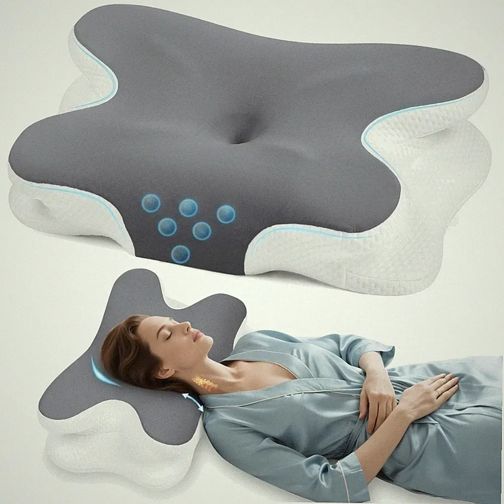 Nackenkissen Memory Foam Orthopädisch Ergonomisch Kopfkissen Schlaf