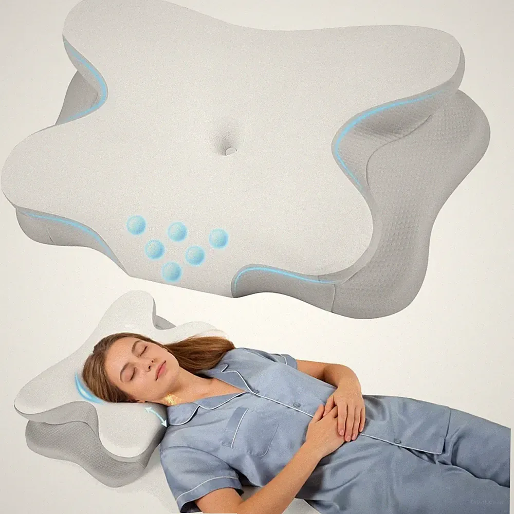 Nackenkissen Memory Foam Orthopädisch Seitenschläfer Rücken Bauch Schlafen