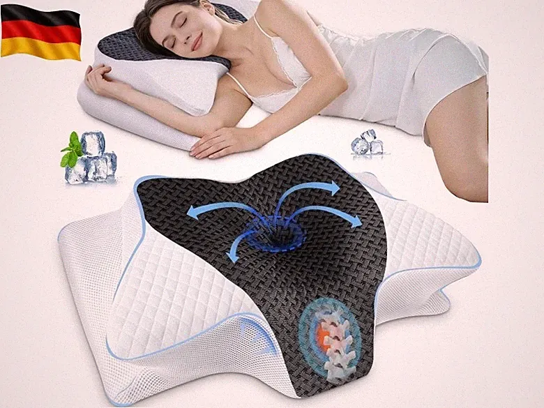 Nackenkissen Memory Foam Orthopädisches Kissen, Ergonomisches Kopfkissen
