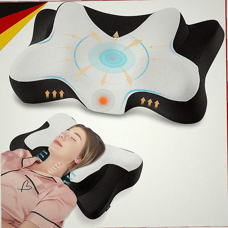 Nackenkissen Memory Foam Schlafkissen für Seiten Rücken Bauchschläfer 60x40 cm