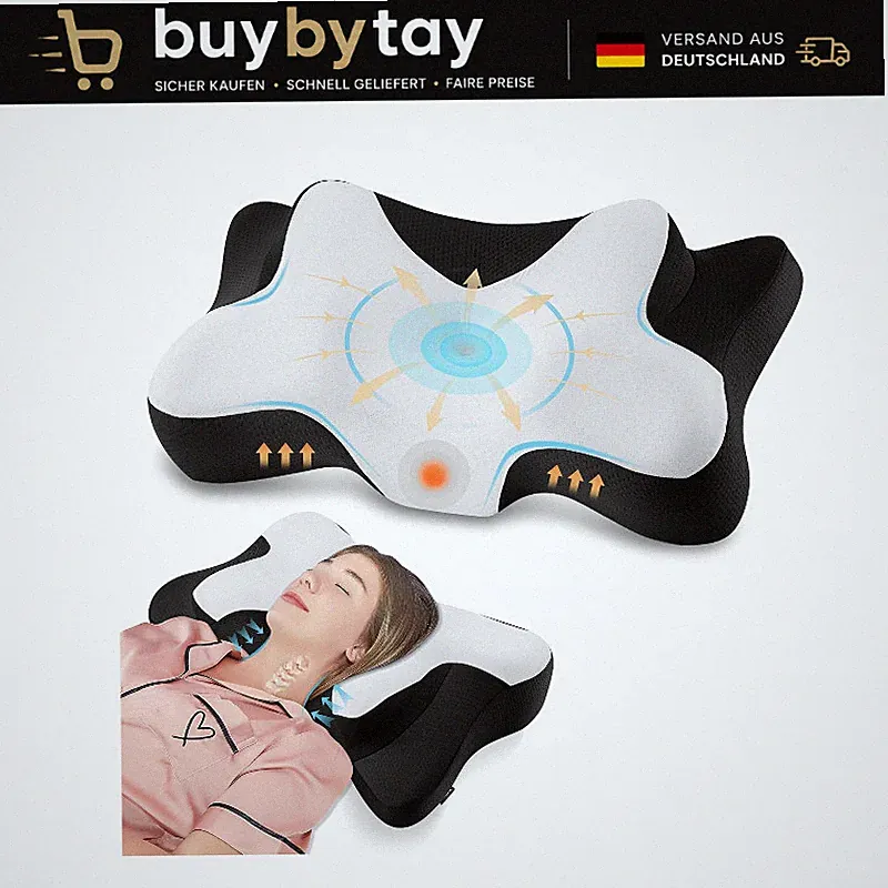 Nackenkissen Memory Foam Schlafkissen für Seiten Rücken Bauchschläfer
