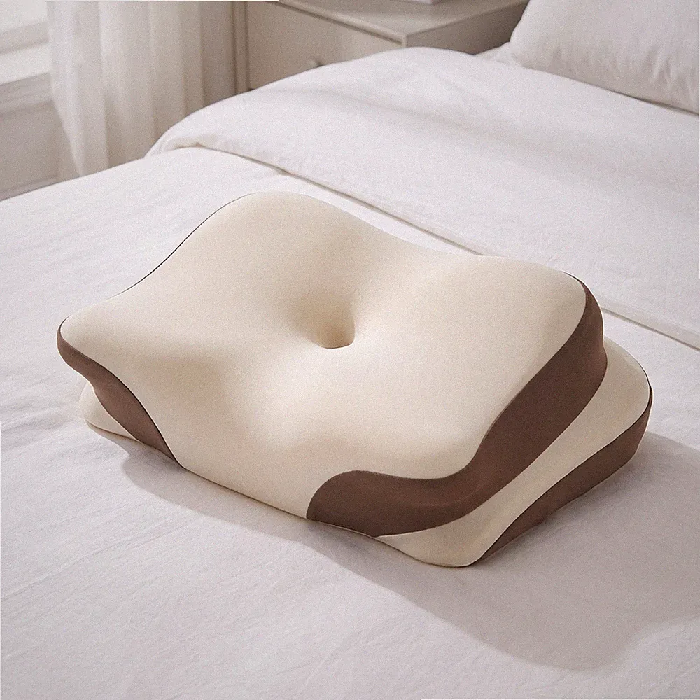 Nackenkissen mit Memory-Effekt orthopädisch Schlafkissen Visco-Schaum für Bett