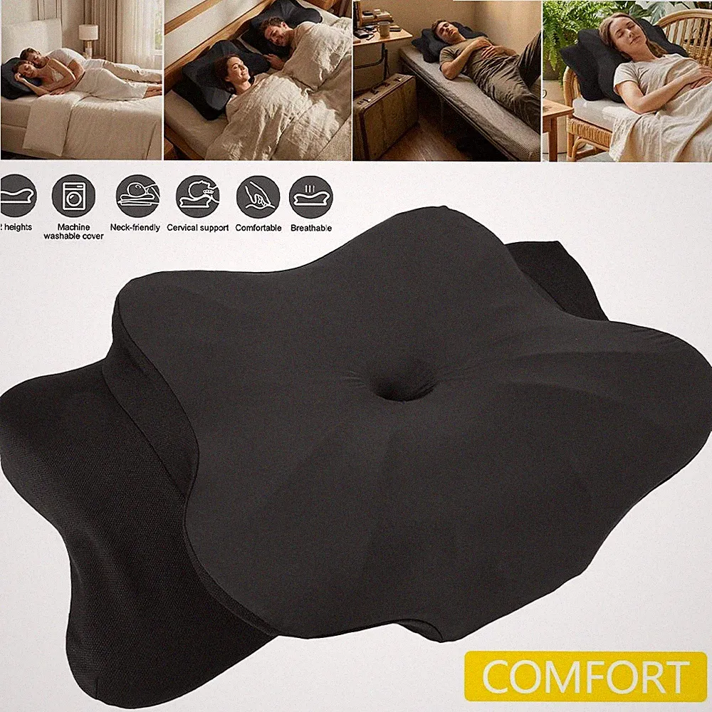 Nackenkissen Nackenstützkissen Memory Foam Seitenschläferkissen Orthopädisches