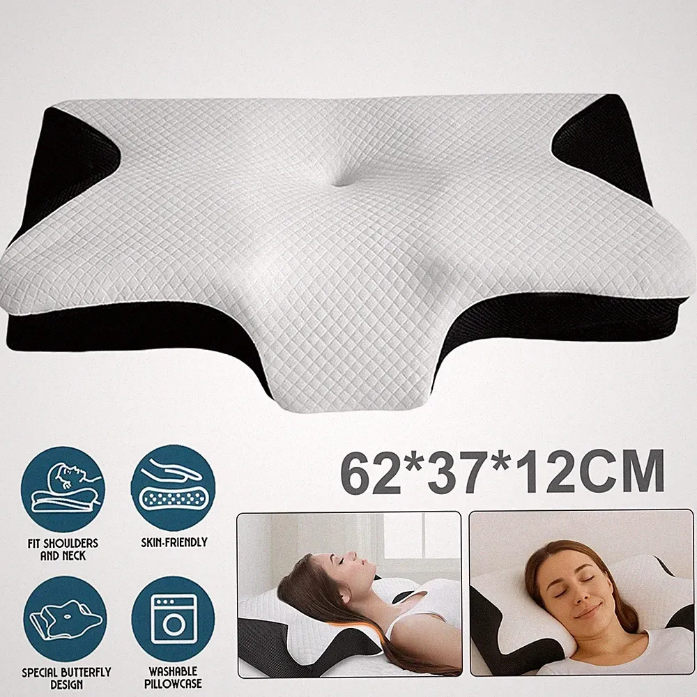 Nackenkissen Nackenstützkissen Orthopädisches Kissen Memory Schaum Atmungsaktiv