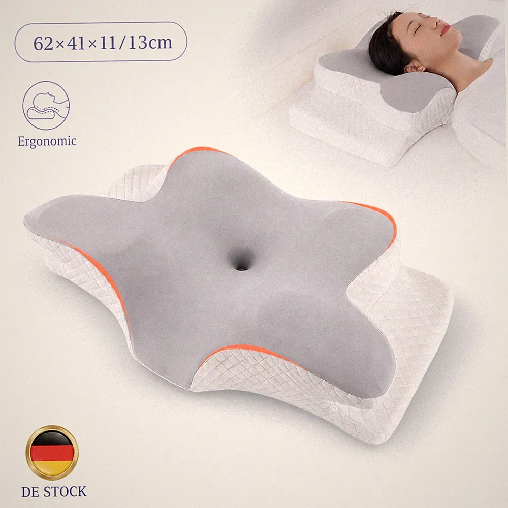 Nackenkissen Orthopädisch Hypoallergen Baumwoll-Polyester Atmungsaktiv 41x62cm