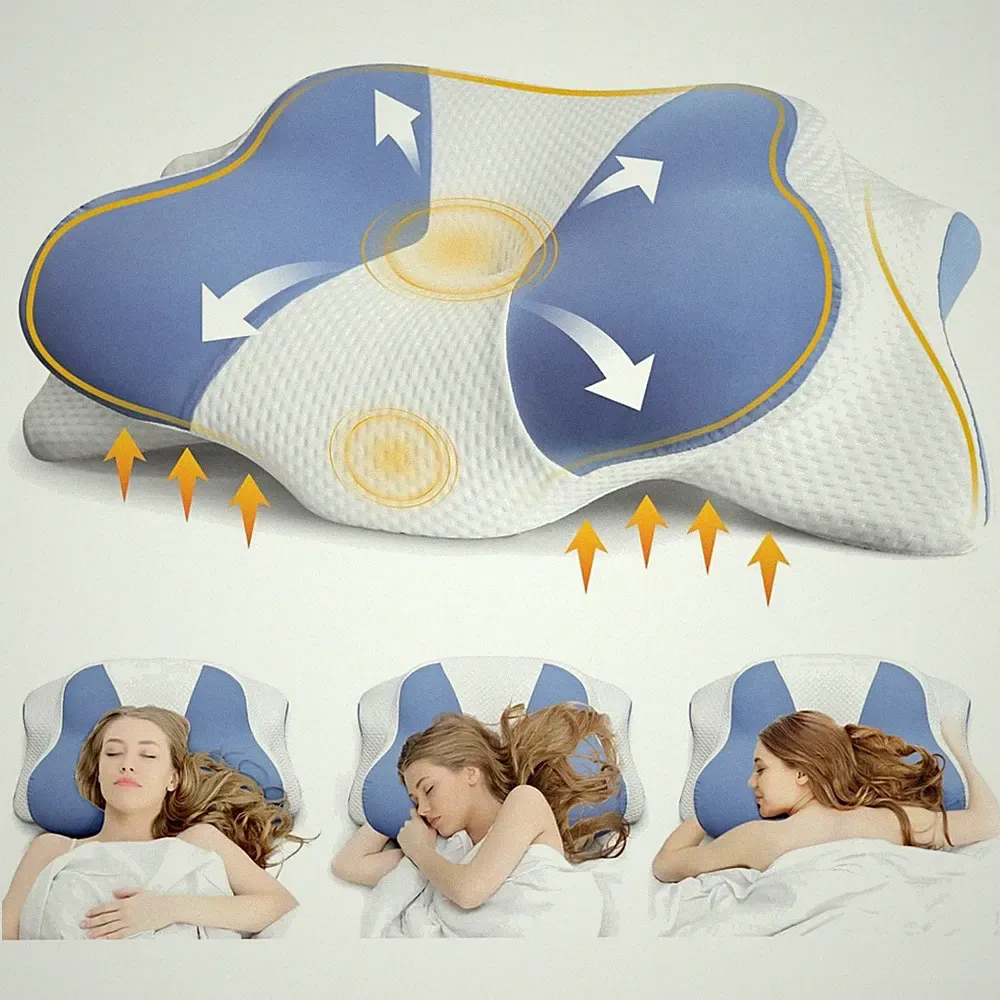Nackenkissen Orthopädisch Memory Foam,Nackenstütze,Kopfkissen,Schulter,Schmerzen