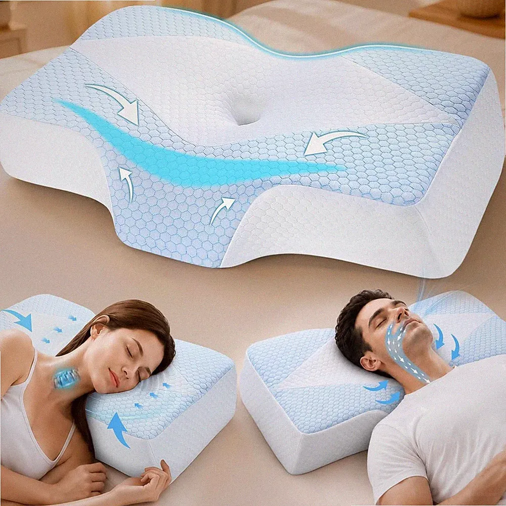 Nackenkissen orthopädisch Memory Foam Seitenschläfer Kissen Rücken