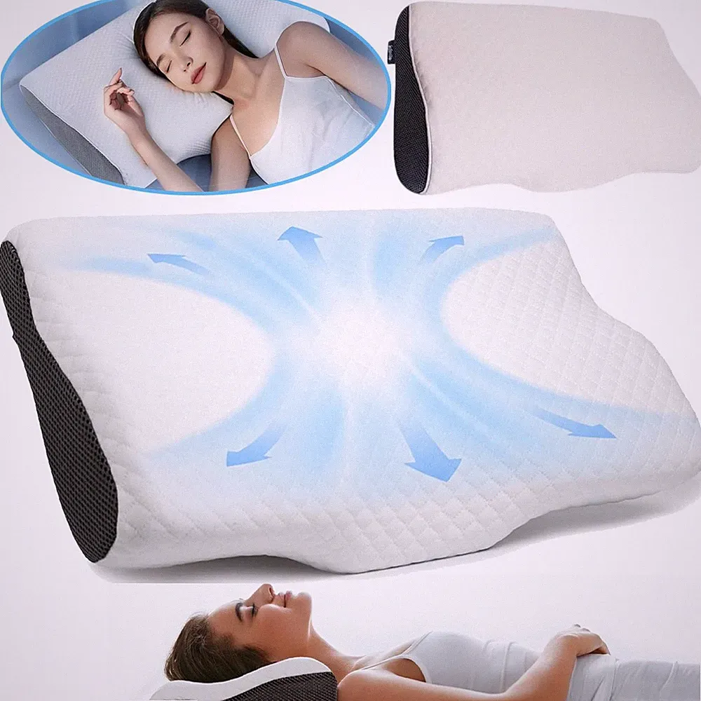Nackenkissen Orthopädisch Nackenstützkissen Schlafkissen Memory Foam Kopfkissen