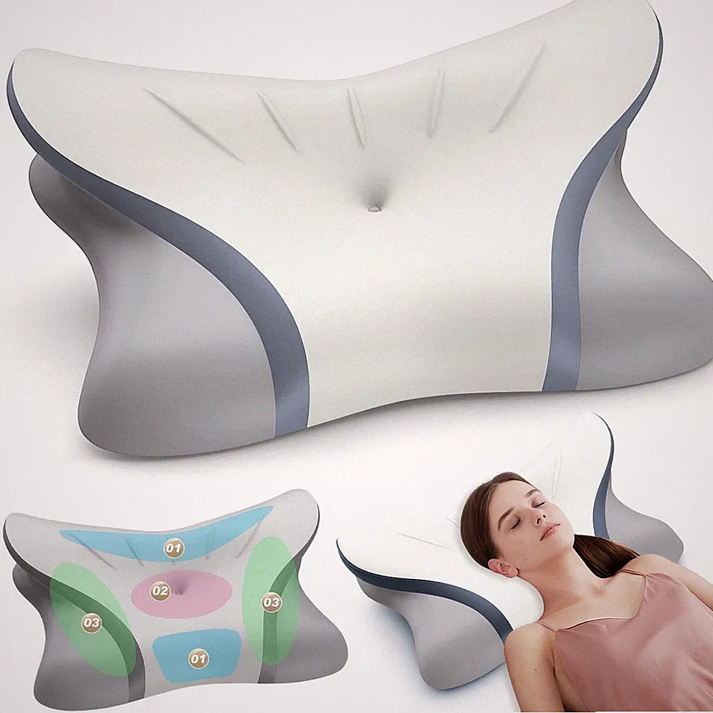 Nackenkissen Orthopädisches Kissen Memory-Schaum Waschbarer Kissenbezug