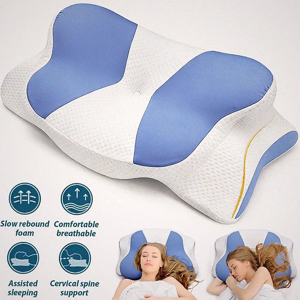 Nackenkissen Orthopädisches Kissen Schulter Nackenschmerzen, Memory-Schaum-Kisse
