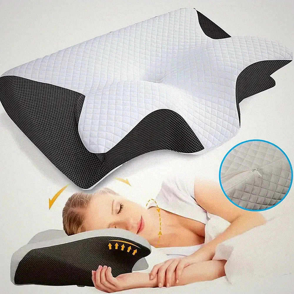 Nackenkissen Orthopädisches Kopfkissen aus Memory Foam Seitenschläferkissen