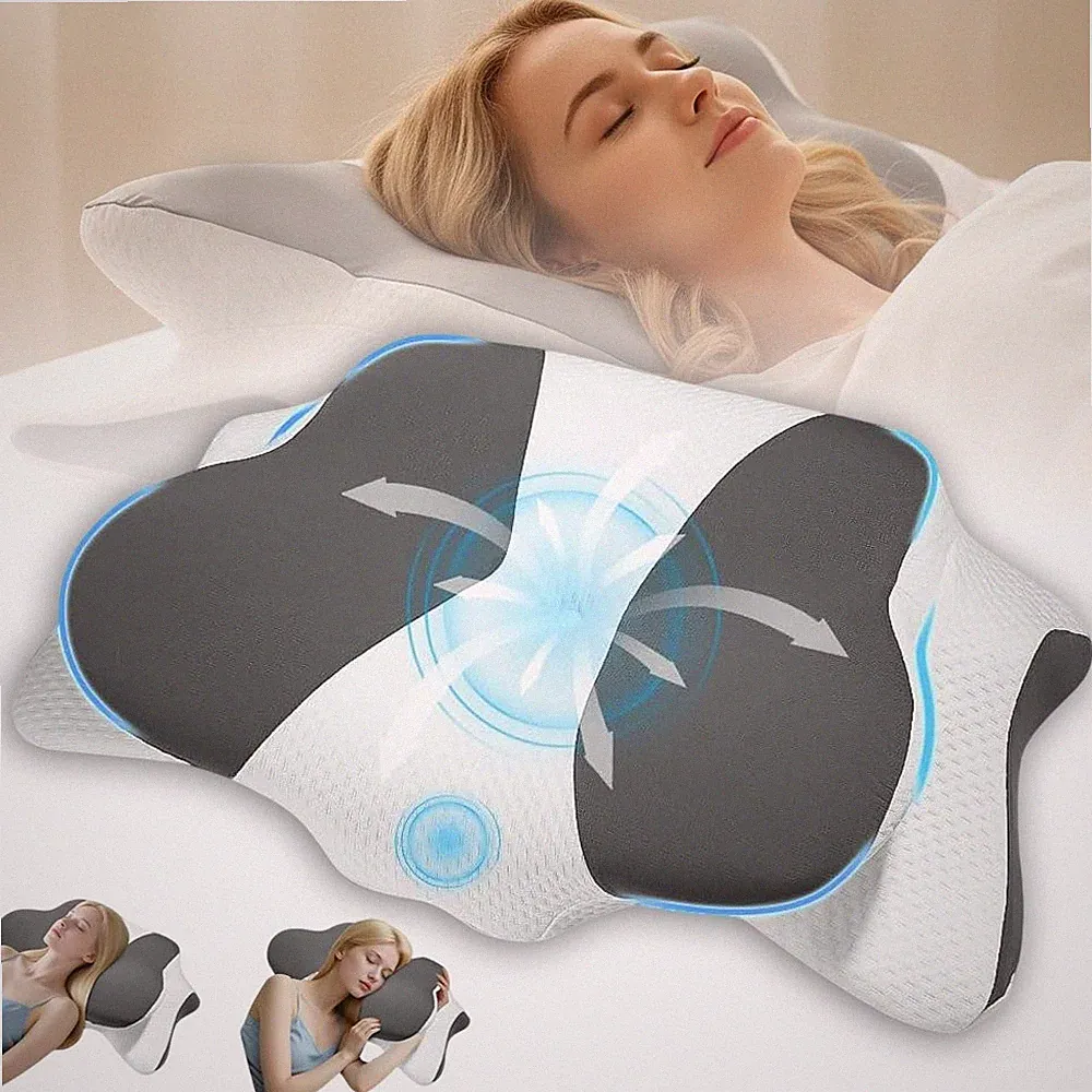Nackenkissen Orthopädisches Kopfkissen Ergonomisch Kissen Schlafkissen Zwei Höhe