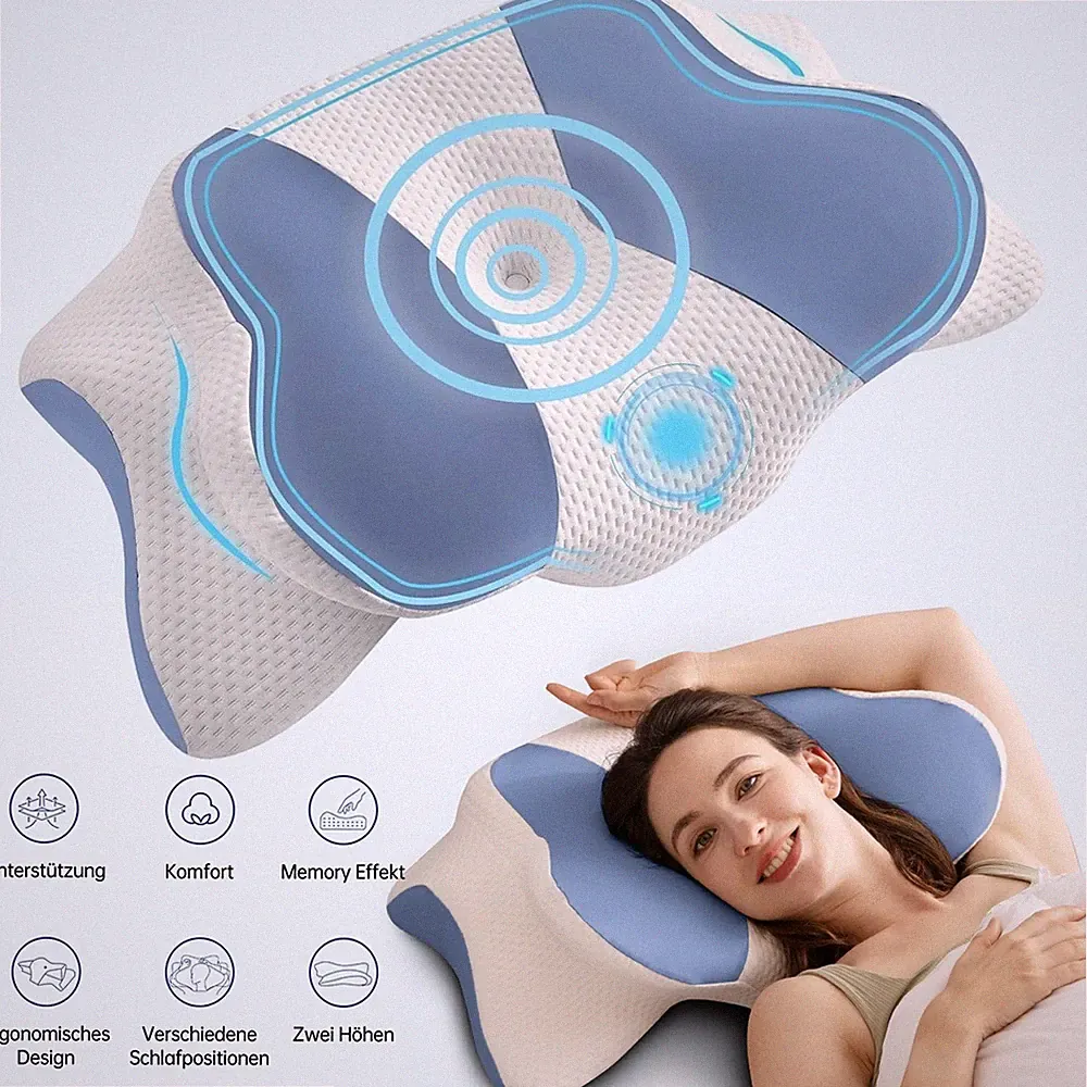 Nackenkissen Orthopädisches Kopfkissen Memory Foam Kissen Seitenschläferkissen