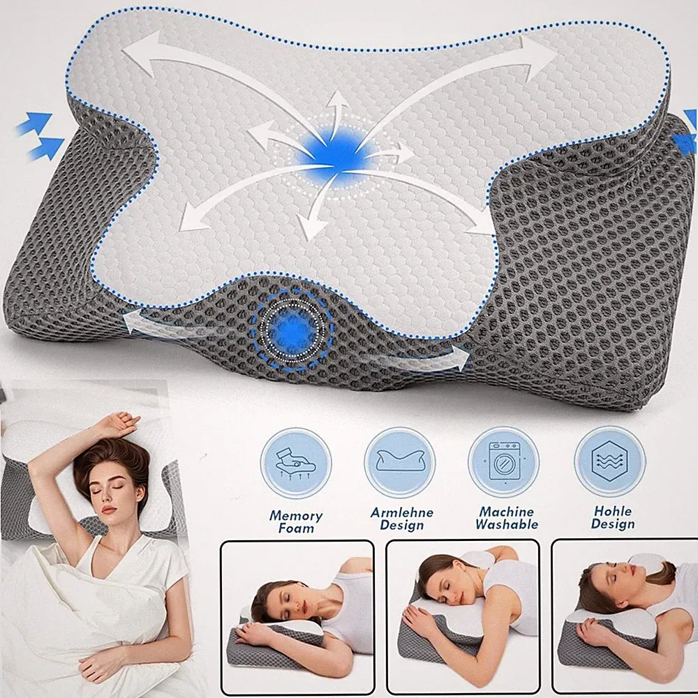 Nackenkissen Orthopädisches Kopfkissen Memory Foam Kopfkissen Antischnarchkissen