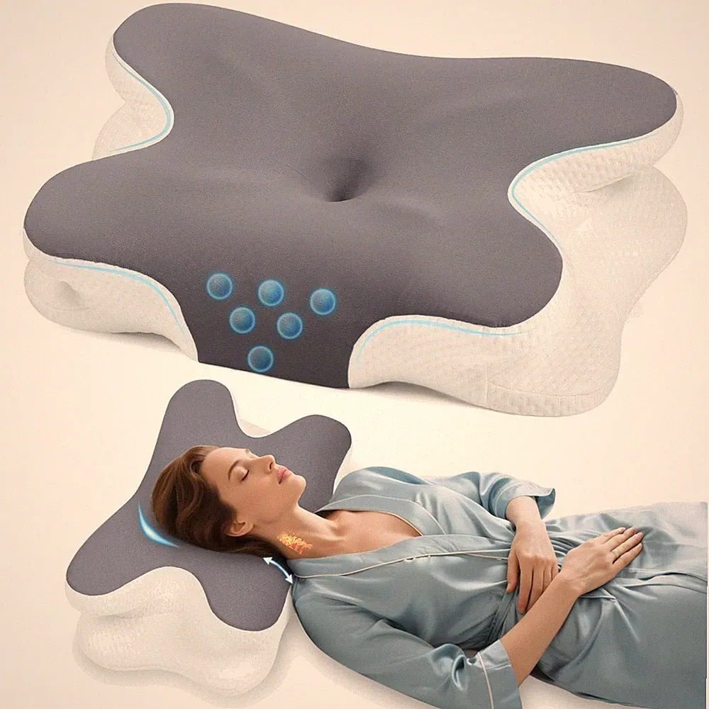 Nackenkissen Orthopädisches Memory Foam Schlafkissen Bezug