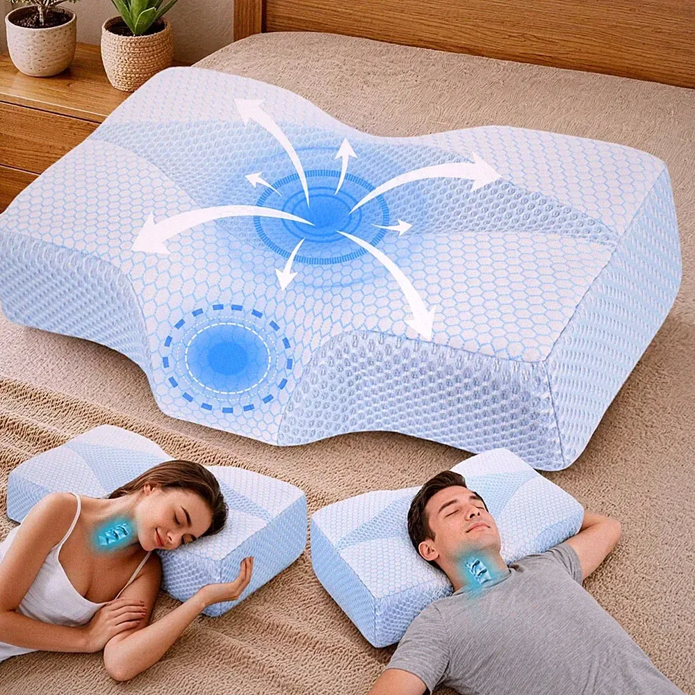 Nackenkissen Orthopädisches Memory Foam Seitenschläfer Schulterschmerzen