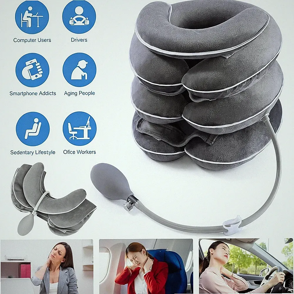 Nackenkissen Reisekissen Aufblasbares Nackenstützkissen Ergonomisch Orthopädisch