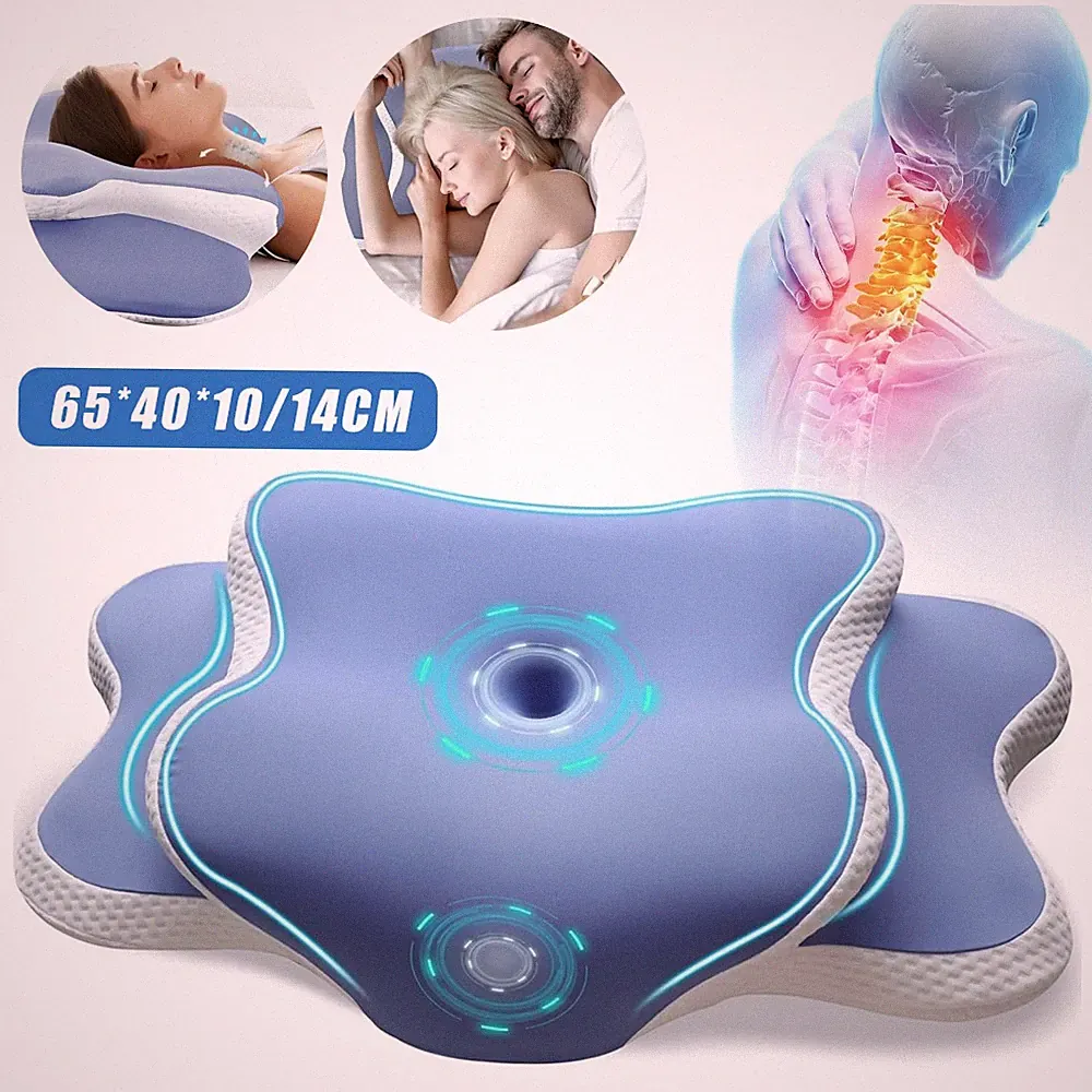 Nackenkissen Schlafkissen Memory Foam Kissen Orthopädisch Weich Höhenverstellbar
