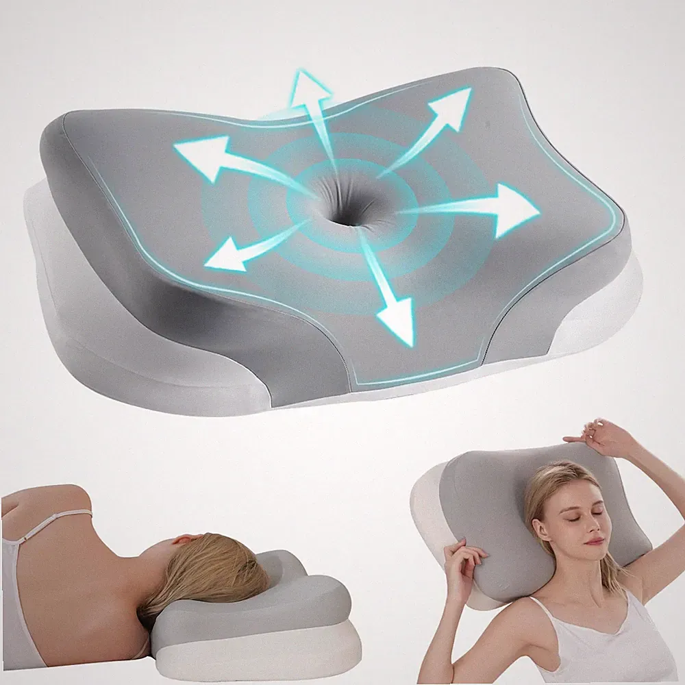 Nackenkissen zur Linderung von Nackenschmerzen, orthopädisch ergonomisch arcuat...